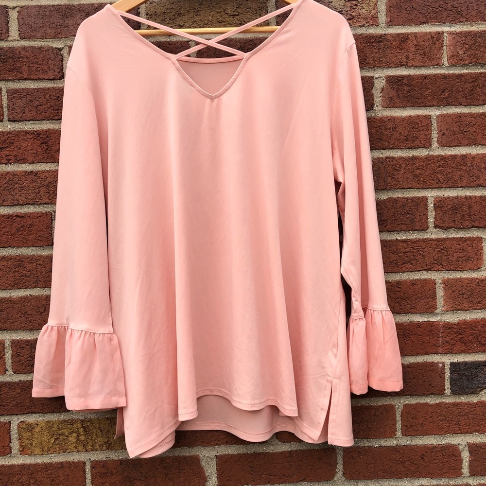 The Limited Women’s Coral Blouse Bell Long Sleeve Blouse Size 0X